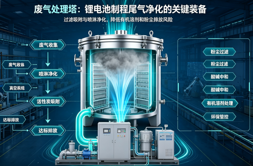 废气处理塔：芯片制造的“空气净化师”