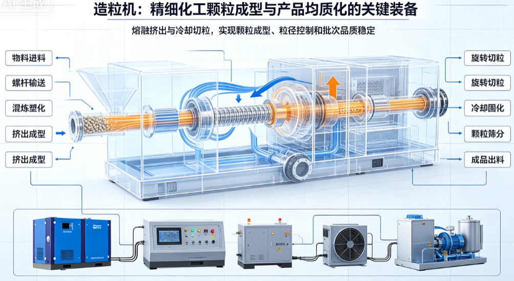 造粒机：工业粉体的“颗粒整形师”