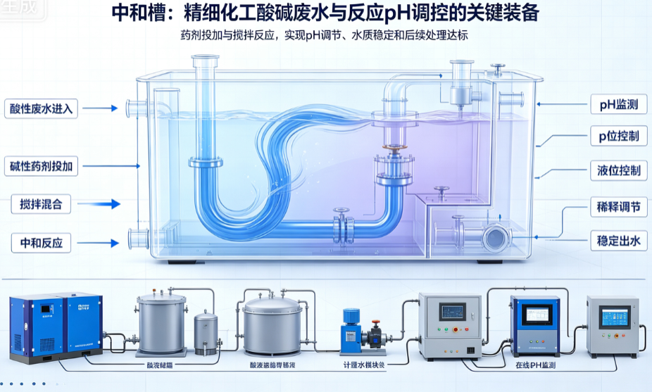 中和槽：工业废水的“酸碱平衡师”