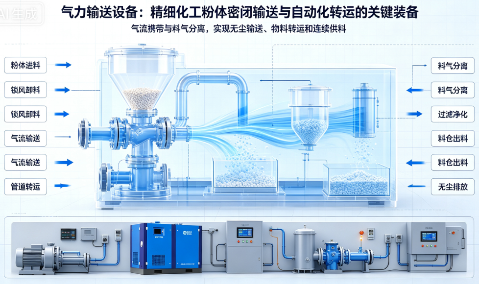 气力输送设备：粉体物料的“密闭管道师”