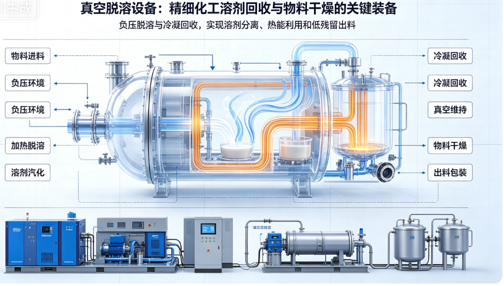 真空脱溶设备：化工与制药的“溶剂分离师”